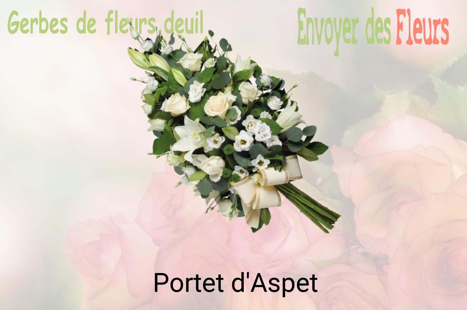 Gerbe de fleurs de deuil livrée à Portet-d'Aspet